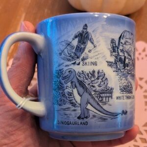 Vintage Utah Souvenir Mug Adventure Skiing Dinosaurland